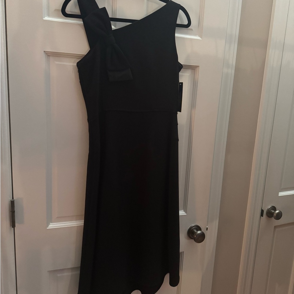 Teri Jon Black Dress with Bow NWT size 6